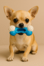 Dual-Texture Chew Bone Toy for Dogs – Dental Cleaning & Teething Toy (Blue & White)