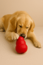 Durable Treat-Dispensing Dog Toy – Red Rubber Chew Toy for Training, Enrichment & Mental Stimulation
