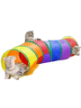 Pet Royale Collapsible Cat Tunnel Toy | 2-Way Indoor & Outdoor Play Tube for Cats, Kittens & Puppies | Interactive Hiding, Exercising & Training Tunnel (Rainbow)A colorful, collapsible cat tunnel designed for active play, hiding, and exploring. Perfect for kittens, adult cats, and even small puppies — ideal for indoor & outdoor fun.