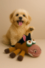 Cute Plush Horse Dog Toy – Soft Squeaky Chew Toy with Floppy Legs for Small & Medium Dogs