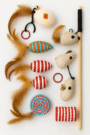 7-Piece Interactive Cat Toy Set – Feather Mice, Rope Balls & Wand | Premium Chase & Play Kit for Indoor Cats
